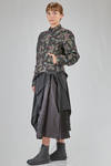 hip-lenght jacket, straight, in doubled cotton, cupro, polyester and nylon gauze with jacquard motif - NOIR KEI NINOMIYA 