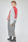 hip-lenght gilet, wide, in wool and polyurethane Prince of Wales and polyester canvas - NOIR KEI NINOMIYA 