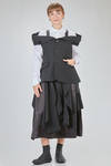 hip-lenght gilet, slim, in wool gabardine - NOIR KEI NINOMIYA 