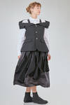 hip-lenght gilet, slim, in wool gabardine - NOIR KEI NINOMIYA 