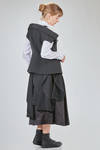 hip-lenght gilet, slim, in wool gabardine - NOIR KEI NINOMIYA 