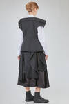 hip-lenght gilet, slim, in wool gabardine - NOIR KEI NINOMIYA 