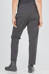 pantalone a sigaretta in crêpe di lana, cotone ed elastan - RUNDHOLZ 