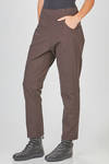 pantalone a sigaretta in crêpe di lana, cotone ed elastan - RUNDHOLZ 