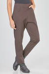 pantalone a sigaretta in crêpe di lana, cotone ed elastan - RUNDHOLZ 