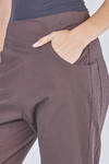 pantalone a sigaretta in crêpe di lana, cotone ed elastan - RUNDHOLZ 