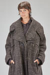 cappotto lungo e over, in bouclé pepe e sale di lana, acrilico, poliammide e poliestere - RUNDHOLZ 