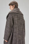 cappotto lungo e over, in bouclé pepe e sale di lana, acrilico, poliammide e poliestere - RUNDHOLZ 