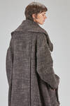 cappotto lungo e over, in bouclé pepe e sale di lana, acrilico, poliammide e poliestere - RUNDHOLZ 