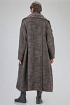 cappotto lungo e over, in bouclé pepe e sale di lana, acrilico, poliammide e poliestere - RUNDHOLZ 
