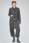 hip-lenght jacket, slightly slim, in linen and wool twill - RUNDHOLZ 