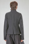 hip-lenght jacket, slightly slim, in linen and wool twill - RUNDHOLZ 