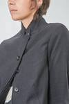 hip-lenght jacket, slightly slim, in linen and wool twill - RUNDHOLZ 