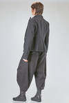 hip-lenght jacket, slightly slim, in linen and wool twill - RUNDHOLZ 