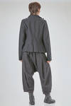 hip-lenght jacket, slightly slim, in linen and wool twill - RUNDHOLZ 