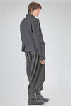 hip-lenght jacket, slightly slim, in linen and wool twill - RUNDHOLZ 