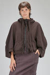 short and wide cardigan in cotton fleece - RUNDHOLZ 