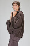 short and wide cardigan in cotton fleece - RUNDHOLZ 