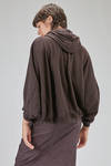 short and wide cardigan in cotton fleece - RUNDHOLZ 