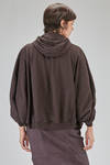 short and wide cardigan in cotton fleece - RUNDHOLZ 