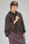 short and wide cardigan in cotton fleece - RUNDHOLZ 