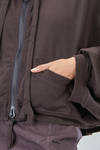 short and wide cardigan in cotton fleece - RUNDHOLZ 