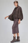 short and wide cardigan in cotton fleece - RUNDHOLZ 