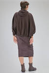 short and wide cardigan in cotton fleece - RUNDHOLZ 