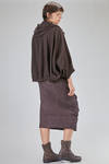short and wide cardigan in cotton fleece - RUNDHOLZ 