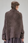 cardigan lungo e over, in maglia a filo lungo di seta - RUNDHOLZ 