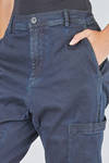 pantalone tipo jeans, asciutto, in denim sovra-tinto di cotone ed elastan - RUNDHOLZ DIP 