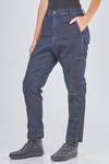 pantalone tipo jeans, asciutto, in denim sovra-tinto di cotone ed elastan - RUNDHOLZ DIP 