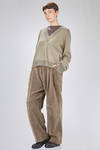 hip-length sweater, wide, in melange plain knit cashmere - ZIGGY CHEN 