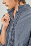 camicia corta e ampia, in popeline di cotone lavato con micro-check bicolori - BERGFABEL 