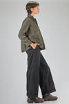 hip-lenght shirt, wide, in washed cotton poplin - BERGFABEL 
