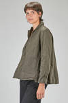 hip-lenght shirt, wide, in washed cotton poplin - BERGFABEL 