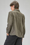 hip-lenght shirt, wide, in washed cotton poplin - BERGFABEL 