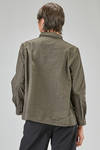 hip-lenght shirt, wide, in washed cotton poplin - BERGFABEL 