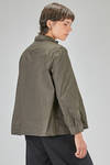 hip-lenght shirt, wide, in washed cotton poplin - BERGFABEL 