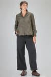 hip-lenght shirt, wide, in washed cotton poplin - BERGFABEL 