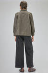 hip-lenght shirt, wide, in washed cotton poplin - BERGFABEL 
