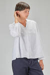 camicia al fianco, ampia, in popeline di cotone lavato - BERGFABEL 