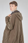 under the knee puffer jacket, wide, in water-repellent polyamide canvas padded with polyester wadding - KIMONORAIN 