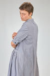 longuette dress in micro-check washed cotton popeline - BERGFABEL 