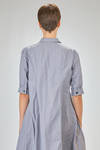 longuette dress in micro-check washed cotton popeline - BERGFABEL 