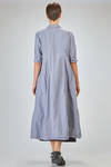 longuette dress in micro-check washed cotton popeline - BERGFABEL 
