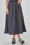 longuette skirt, wide, in cotton and linen washed crêpe - BERGFABEL 