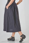 longuette skirt, wide, in cotton and linen washed crêpe - BERGFABEL 