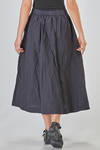 longuette skirt, wide, in cotton and linen washed crêpe - BERGFABEL 