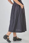 longuette skirt, wide, in cotton and linen washed crêpe - BERGFABEL 